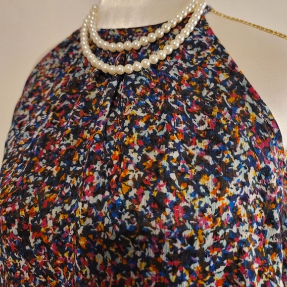 1. STATE Multicolored Print Chiffon Cold Shoulder Dress - Picture 2 of 13